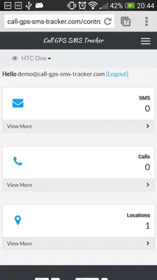 Call, GPS, SMS Tracker android App screenshot 2